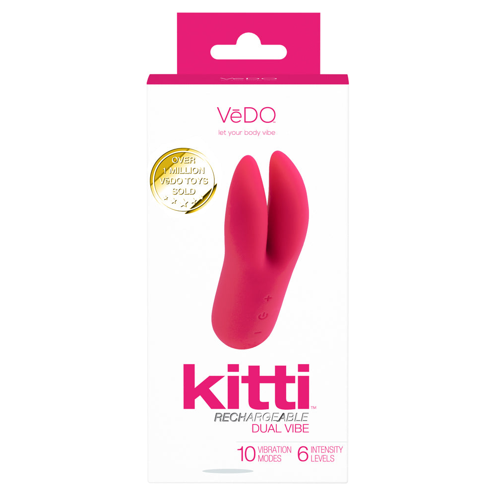 Kitti Rechargeable Dual Vibe Foxy Pink | 716053727770 | Discreet Personal Wellness