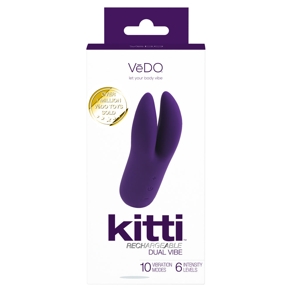 Kitti Rechargeable Dual Vibe Deep Purple | 716053727787 | Discreet Personal Wellness