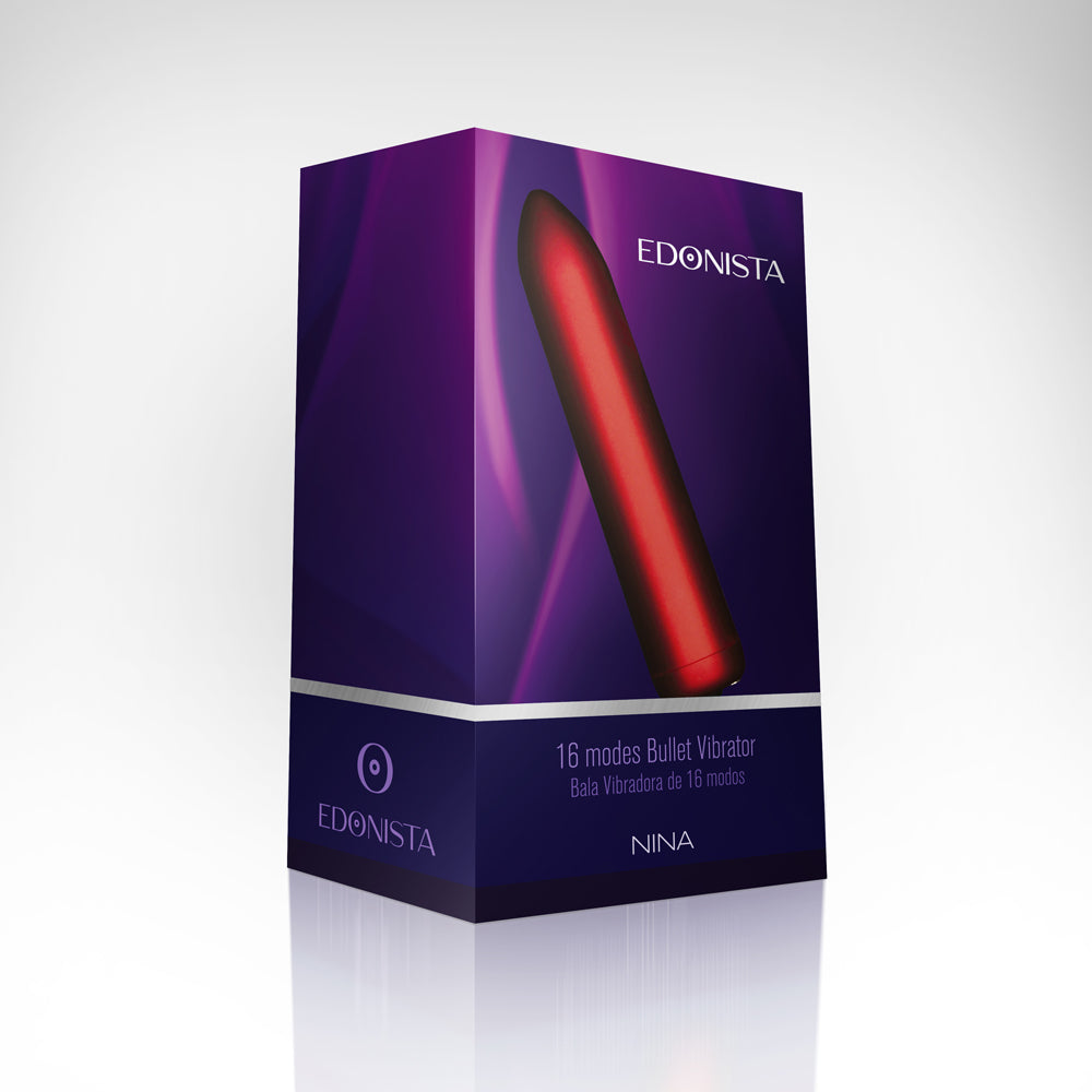 Nina 16 Modes Bullet Vibrator Red | 716715771394 | Discreet Personal Wellness