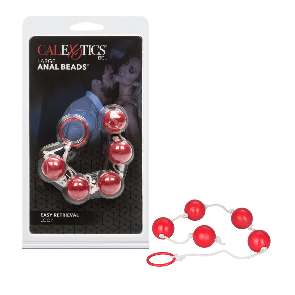 Large Anal Beads Red | 716770004192 | Discreet Personal Wellness