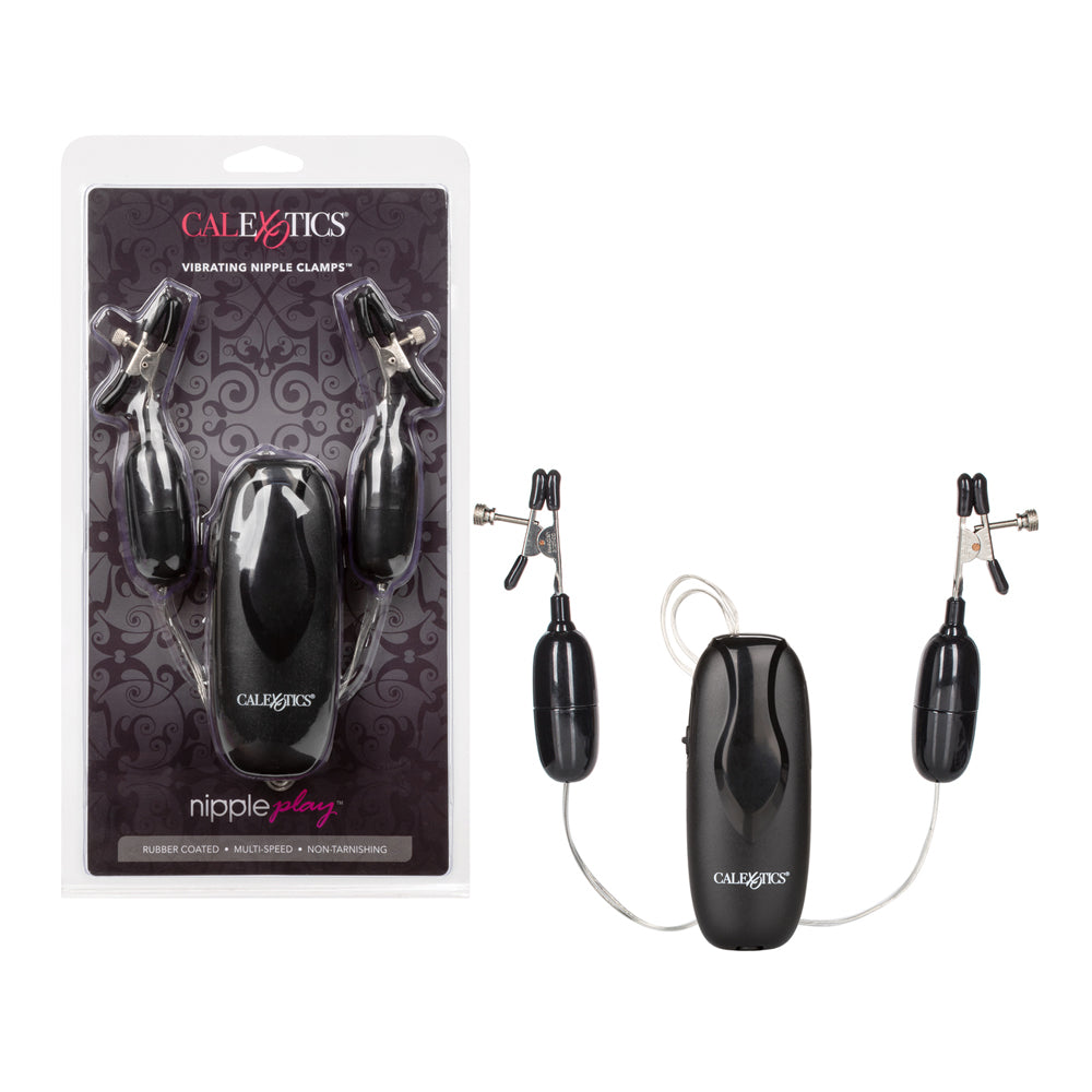 Nipple Play Vibrating Nipple Clamps Silver | 716770015341 | Discreet Personal Wellness