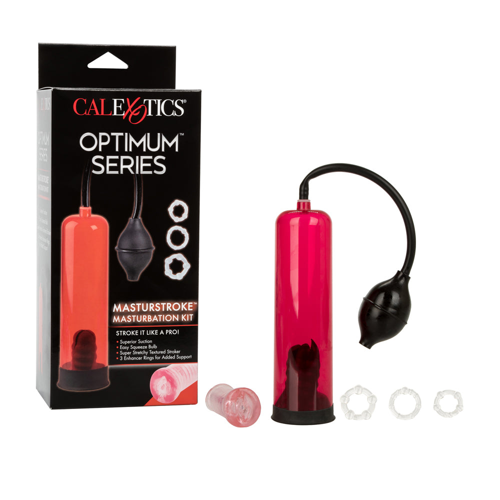 Optimum Series Masturstroke Masturbation Kit Red | 716770026200 | Discreet Personal Wellness
