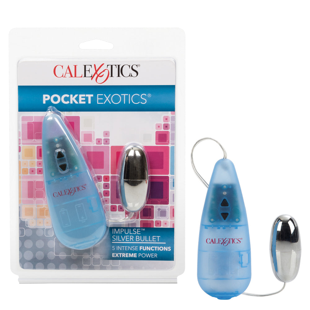Pocket Exotics Impulse Silver Bullet Silver | 716770028792 | Discreet Personal Wellness