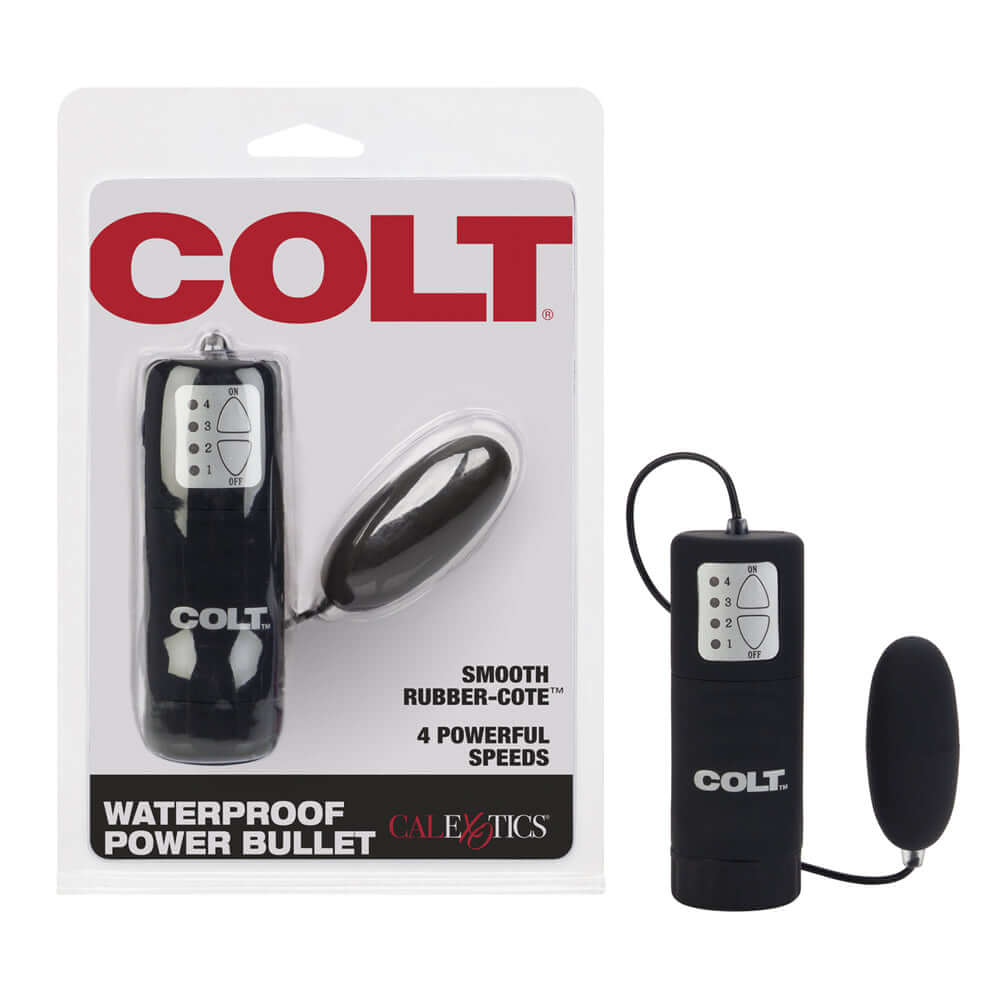 Colt Waterproof Power Bullet Black | 716770037060 | Discreet Personal Wellness