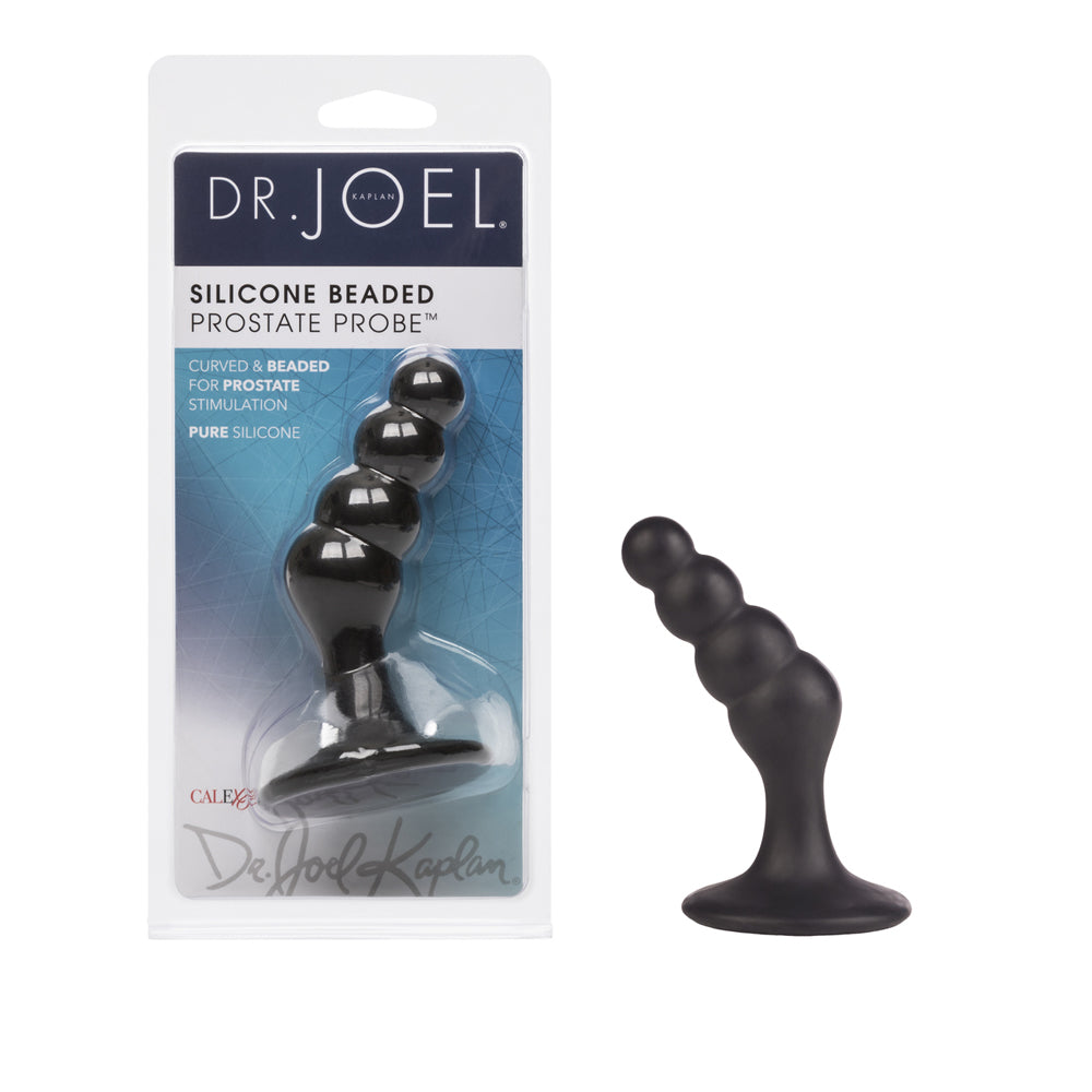 Dr. Joel Kaplan Silicone Beaded Prostate Probe Black | 716770075475 | Discreet Personal Wellness