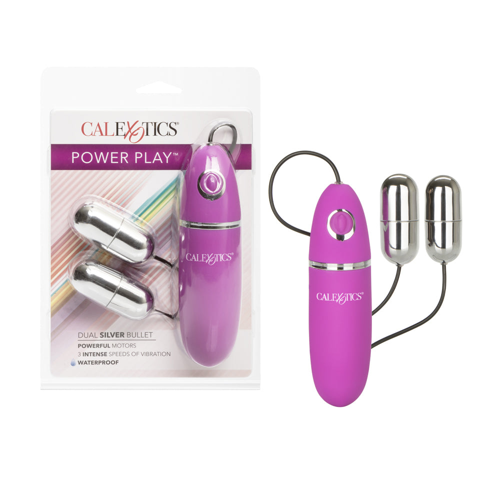 Power Play Dual Silver Bullets Silver | 716770084675 | Discreet Personal Wellness