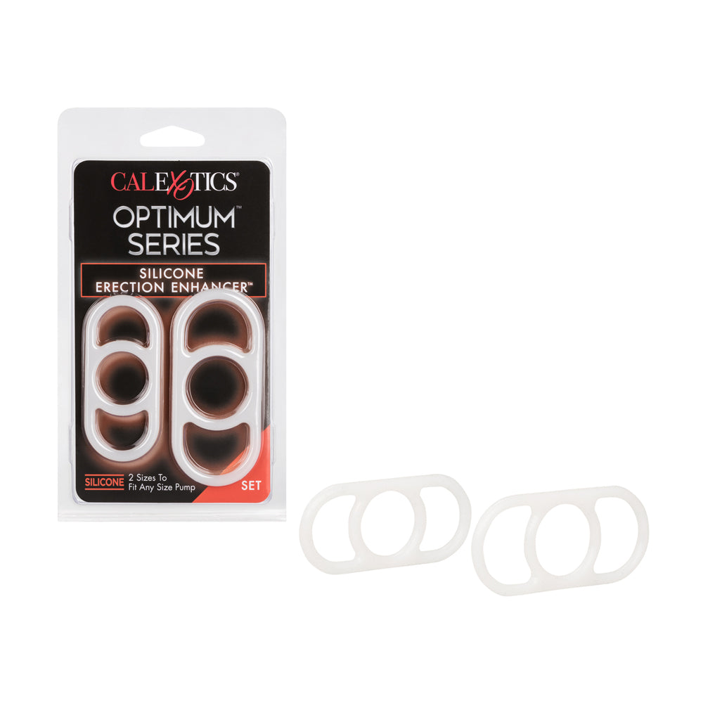 Optimum Series Silicone Erection Enhancer Set White | 716770086884 | Discreet Personal Wellness