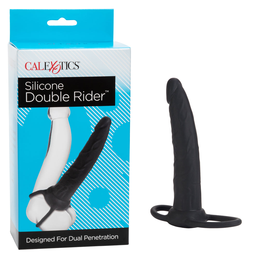 Silicone Double Rider Black | 716770087256 | Discreet Personal Wellness