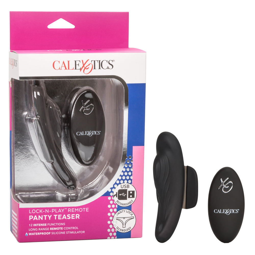 Lock-N-Play Remote Panty Teaser Black | 716770088338 | Discreet Personal Wellness