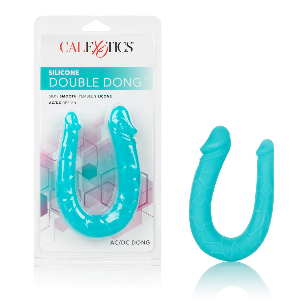 Silicone Double Penis Ac/Dc Penis Teal | 716770091871 | Discreet Personal Wellness