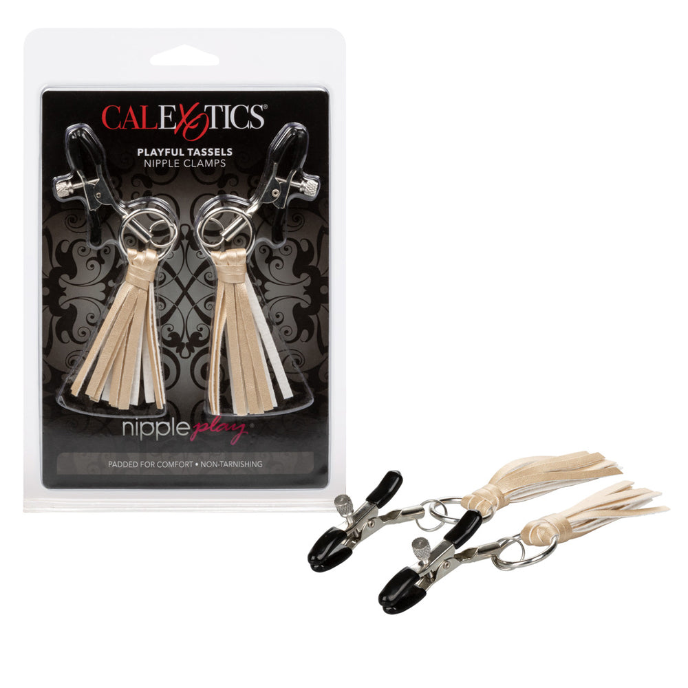 Nipple Play Playful Tassels Nipple Clamps Gold | 716770092274 | Discreet Personal Wellness