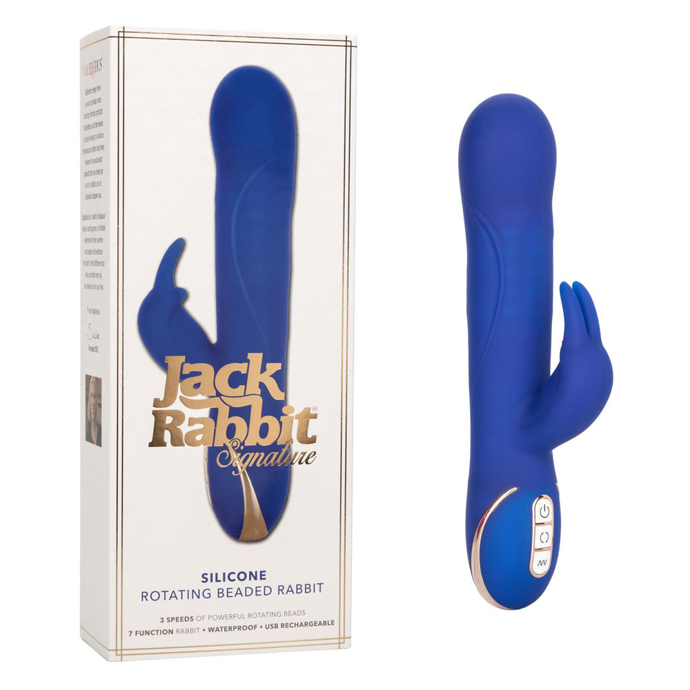 Jack Rabbit Signature Silicone Rotating Beaded Rabbit | 716770093271 | Discreet Personal Wellness