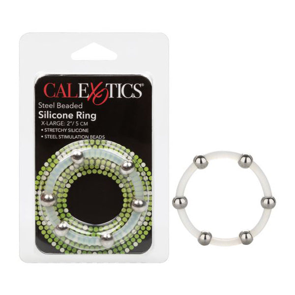 Steel Beaded Silicone Ring X-Large | 716770094230 | Discreet Personal Wellness