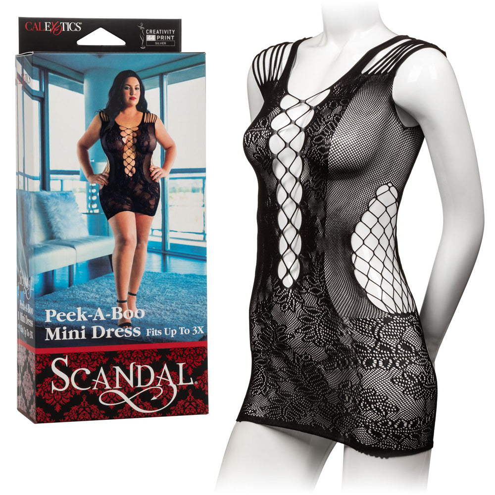 Scandal Plus Size Peek-A-Boo Mini Dress | 716770096692 | Discreet Personal Wellness