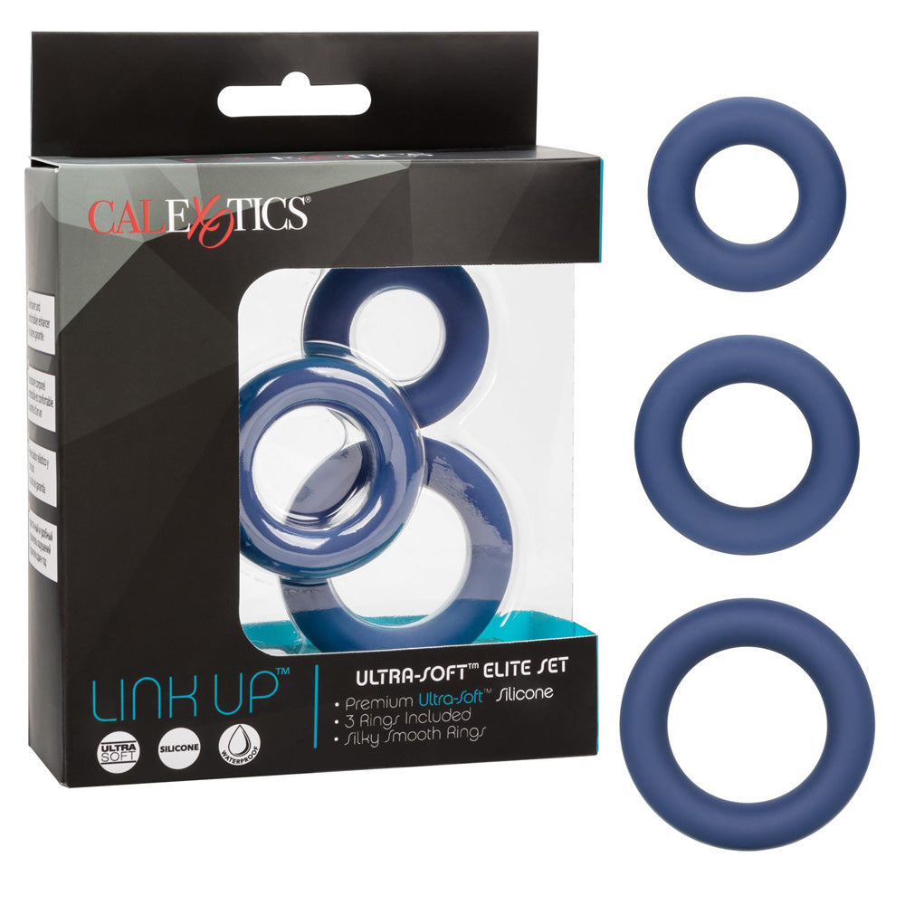 Link Up Ultra-Soft Elite Penis Ring Set | 716770098412 | Discreet Personal Wellness