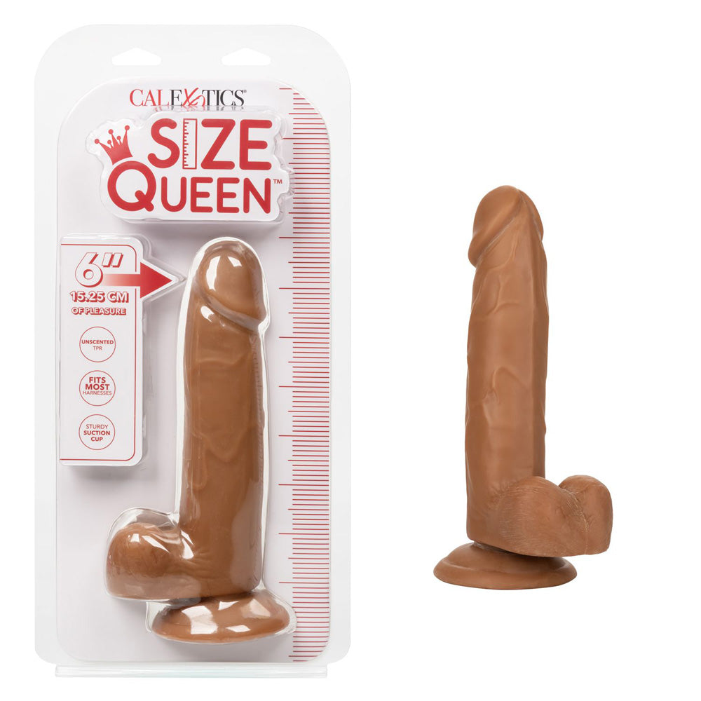 Size Queen 6" Brown | 716770098627 | Discreet Personal Wellness