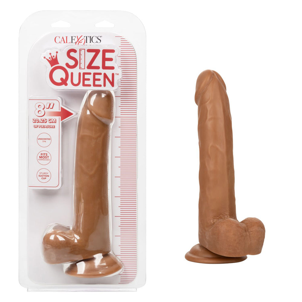 Size Queen 8" Brown | 716770098658 | Discreet Personal Wellness
