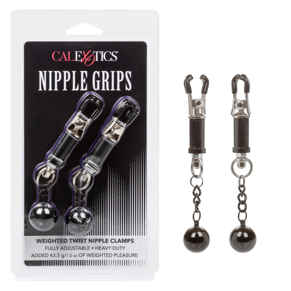 Nipple Grips Weighted Twist Nipple Clamps | 716770099297 | Discreet Personal Wellness