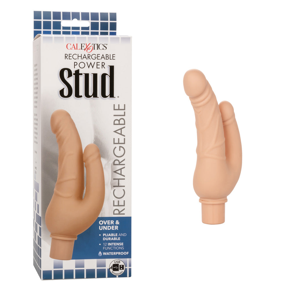 Rechargeable Power Stud Over & Under Ivory | 716770101365 | Discreet Personal Wellness