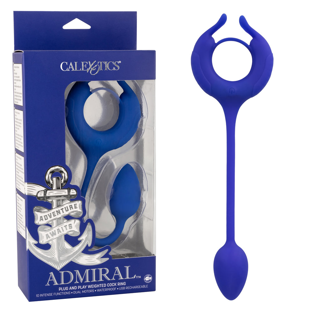Admiral Plug And Play Weighted Penis Ring | 716770101587 | Discreet Personal Wellness