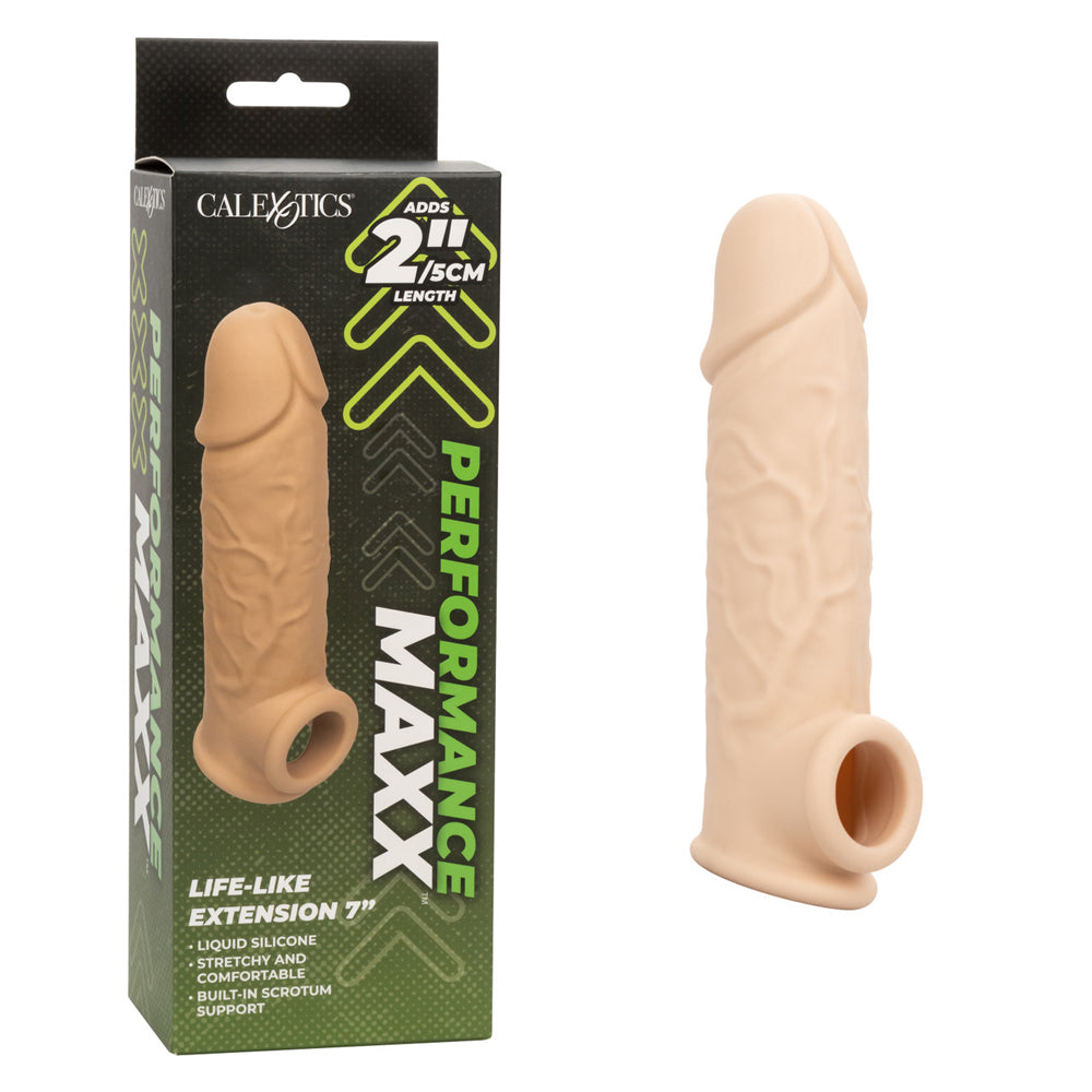 Performance Maxx Life-Like Extension 7" Ivory | 716770101914 | Discreet Personal Wellness