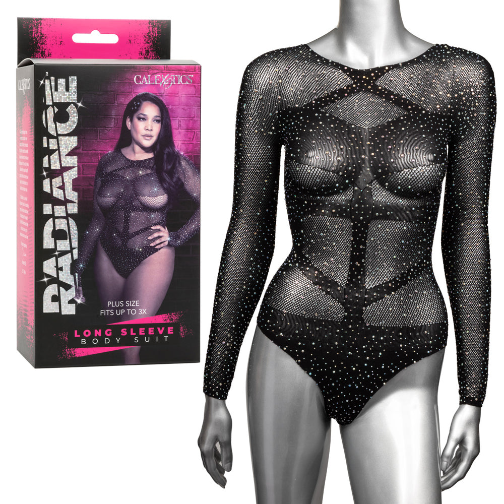 Radiance Plus Size Long Sleeve Body Suit | 716770105011 | Discreet Personal Wellness