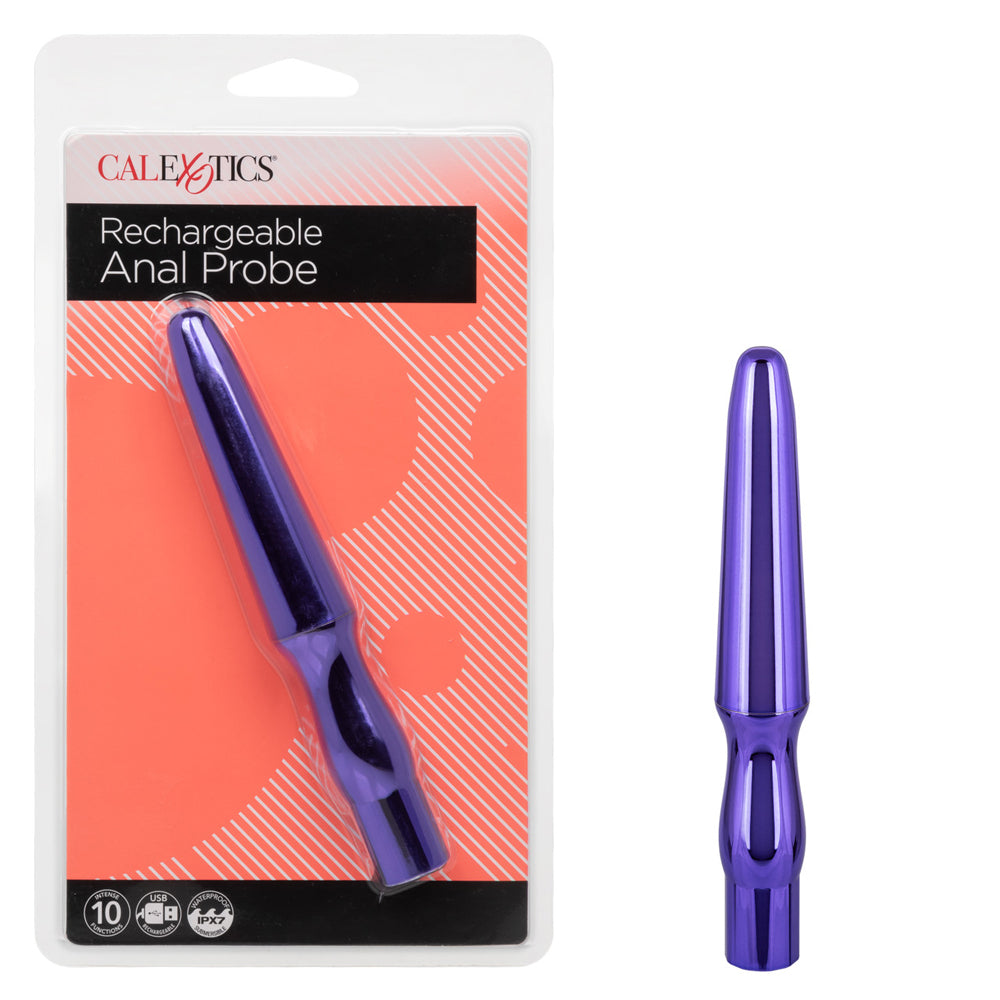 Rechargeable Anal Probe Metallic Purple | 716770106223 | Discreet Personal Wellness