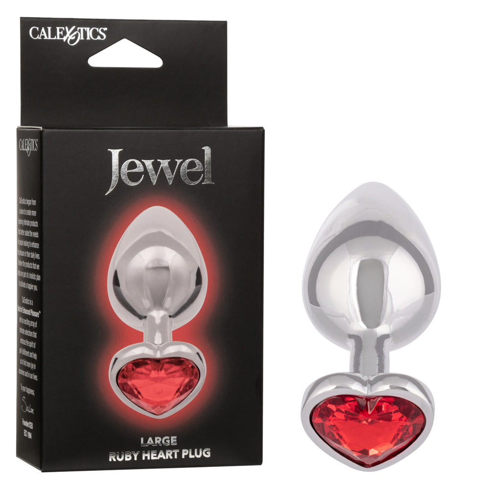 Jewel Large Ruby Heart Plug | 716770106551 | Discreet Personal Wellness