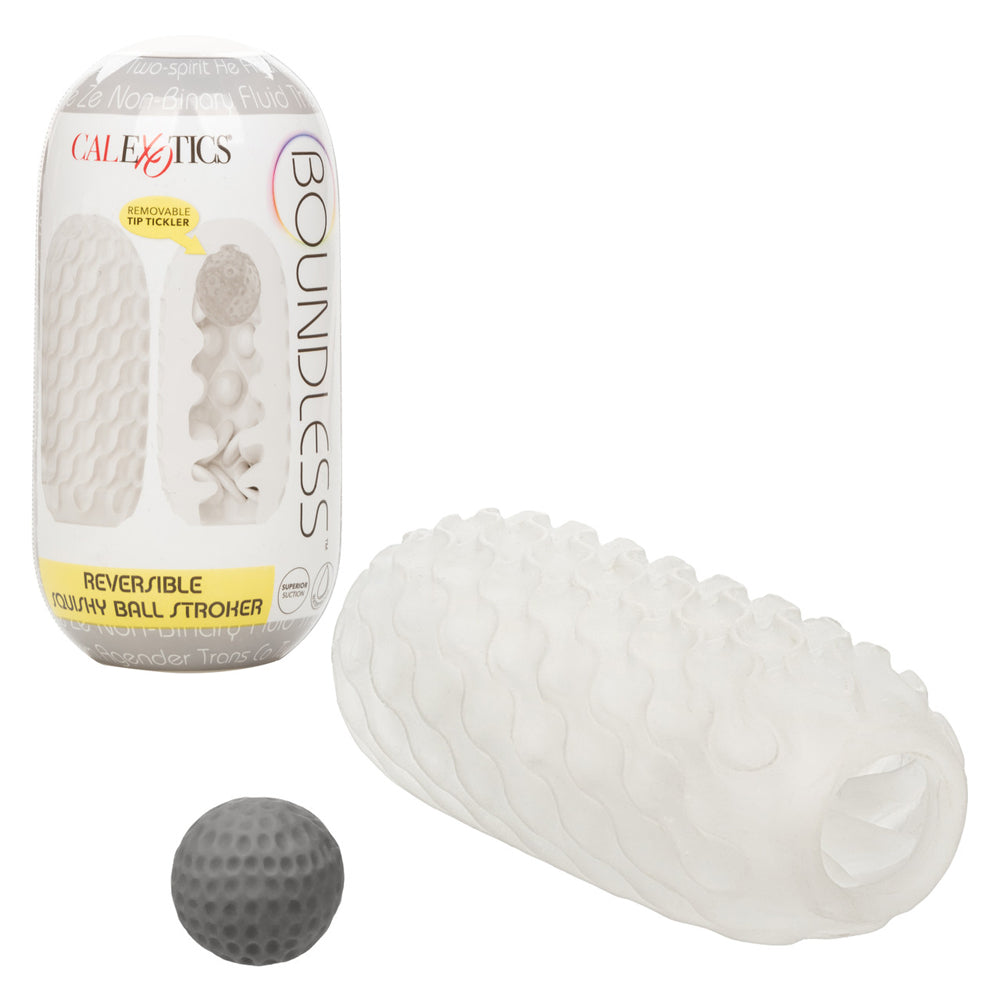 Boundless Reversible Squishy Ball Stroker Smoke | 716770106728 | Discreet Personal Wellness