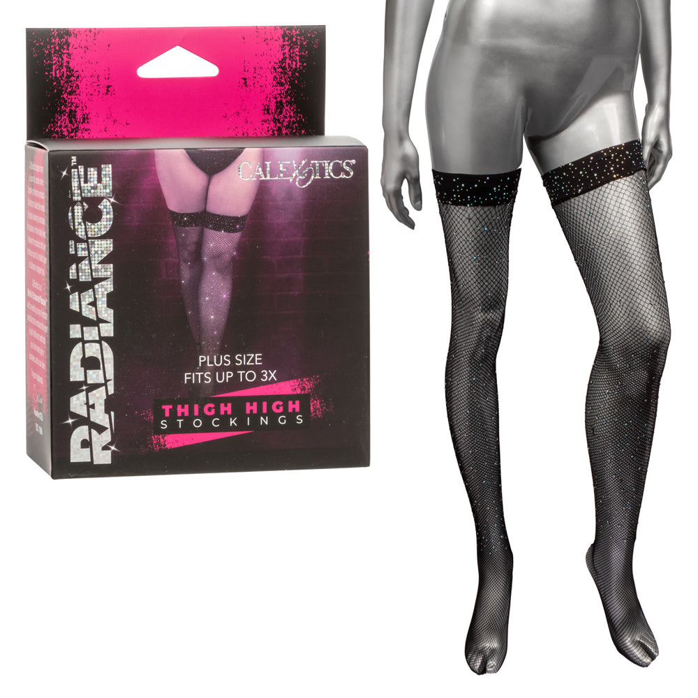 Radiance Plus Size Thigh High Stockings | 716770107206 | Discreet Personal Wellness
