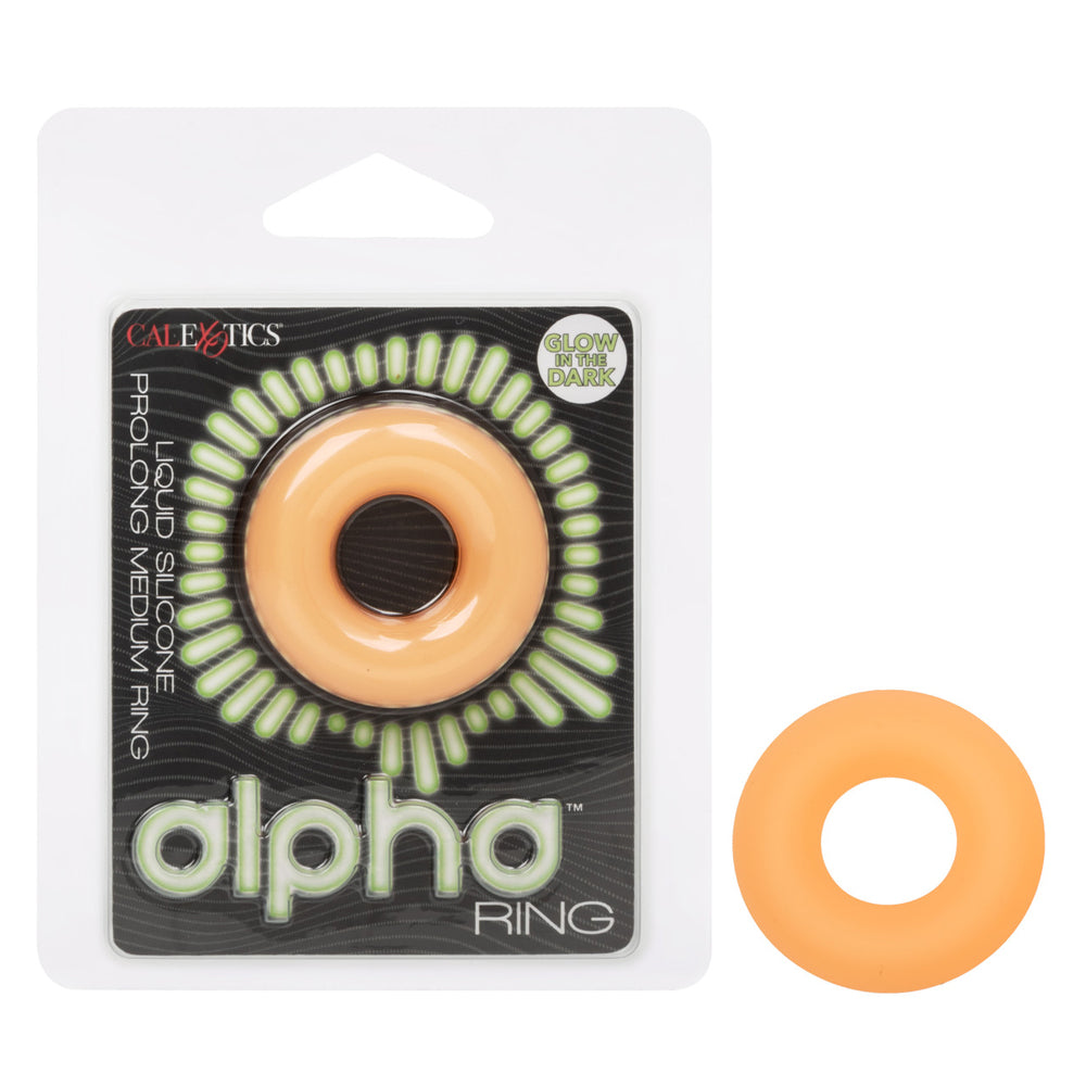 Alpha Glow-In-The-Dark Liquid Silicone Prolong Medium Ring | 716770109156 | Discreet Personal Wellness