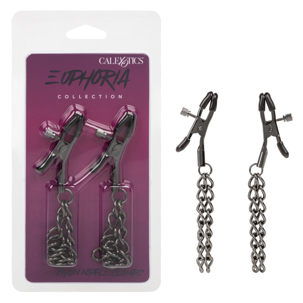 Euphoria Collection Chain Nipple Clamps | 716770109330 | Discreet Personal Wellness