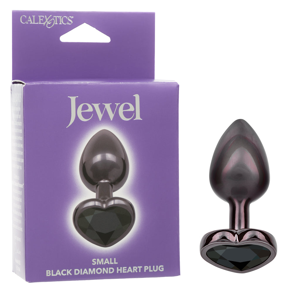 Jewel Small Black Diamond Heart Plug | 716770111944 | Discreet Personal Wellness