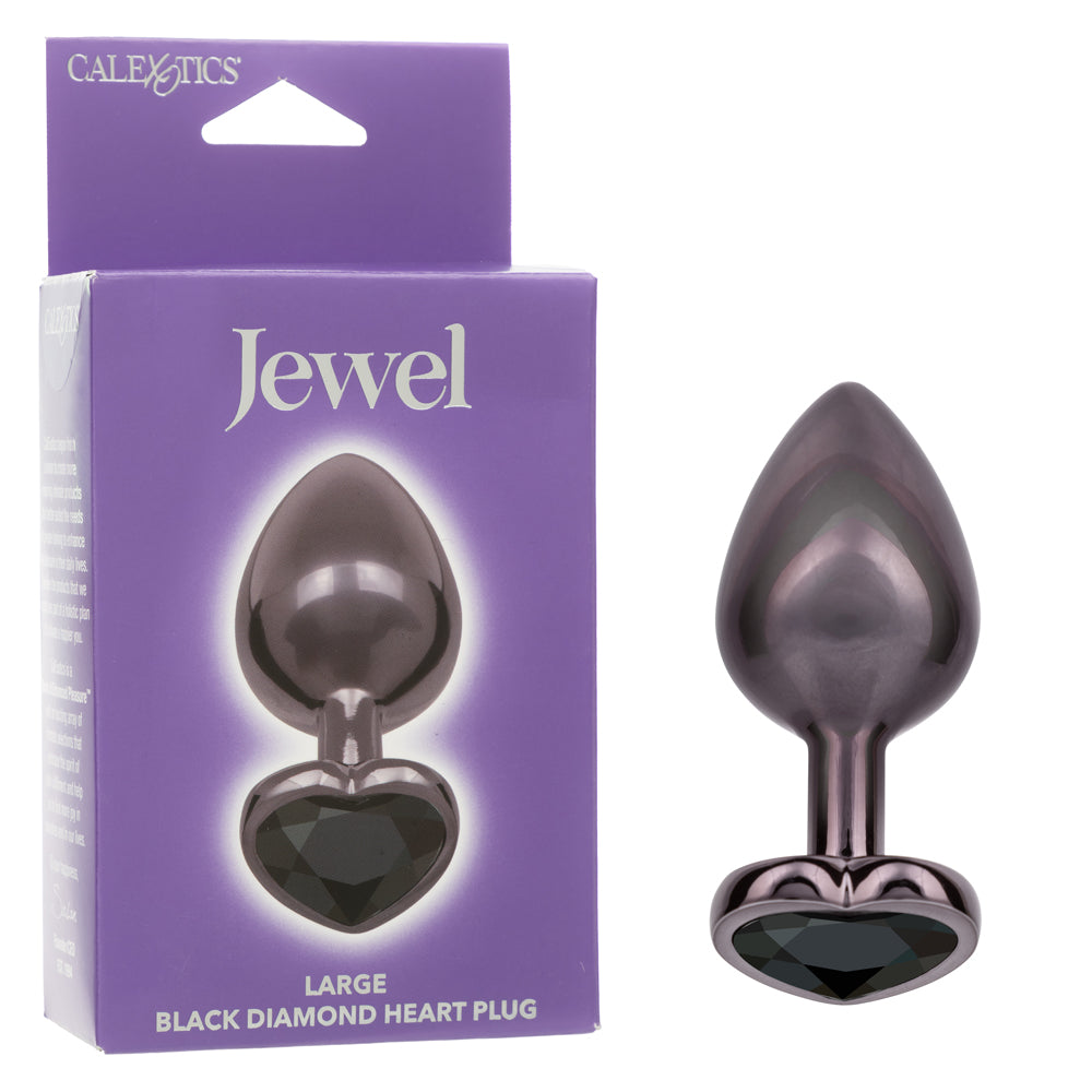 Jewel Large Black Diamond Heart Plug | 716770111951 | Discreet Personal Wellness