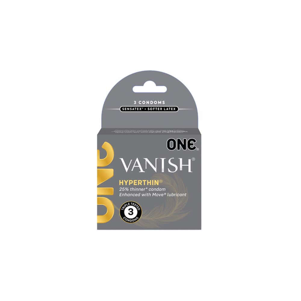 One Vanish Condoms 3 Pk | 726893114968 | Discreet Personal Wellness