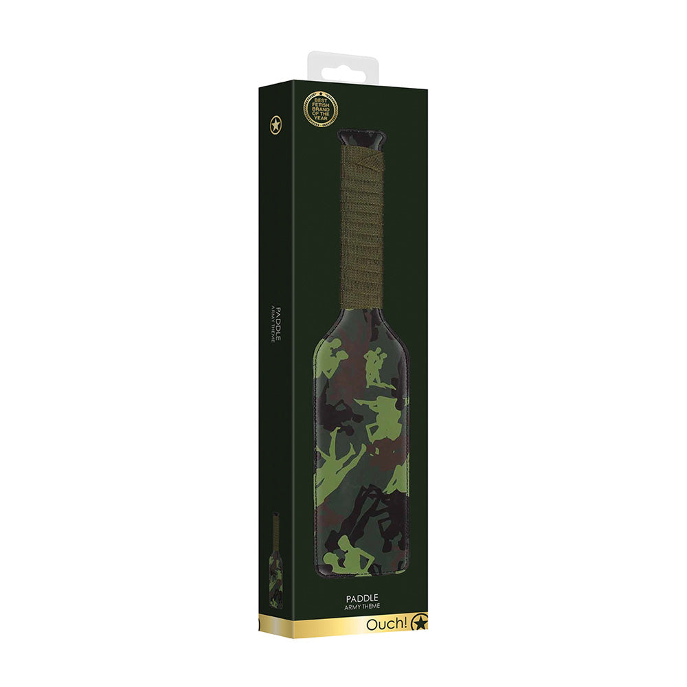 Ouch! Paddle Army Theme Green | 7423522485422 | Discreet Personal Wellness