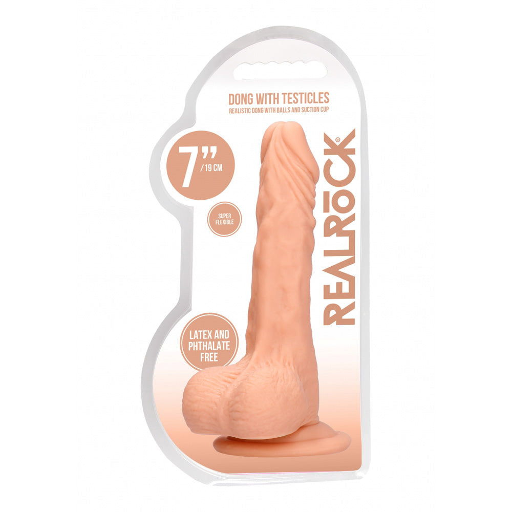 Realrock Penis With Testicles 7" Flesh | 7423522547519 | Discreet Personal Wellness