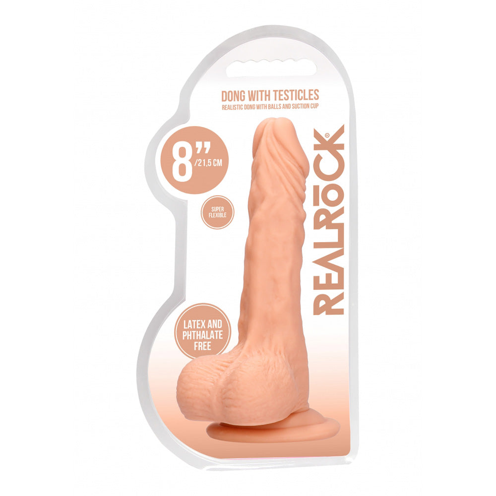 Realrock Penis With Testicles 8" Flesh | 7423522547540 | Discreet Personal Wellness