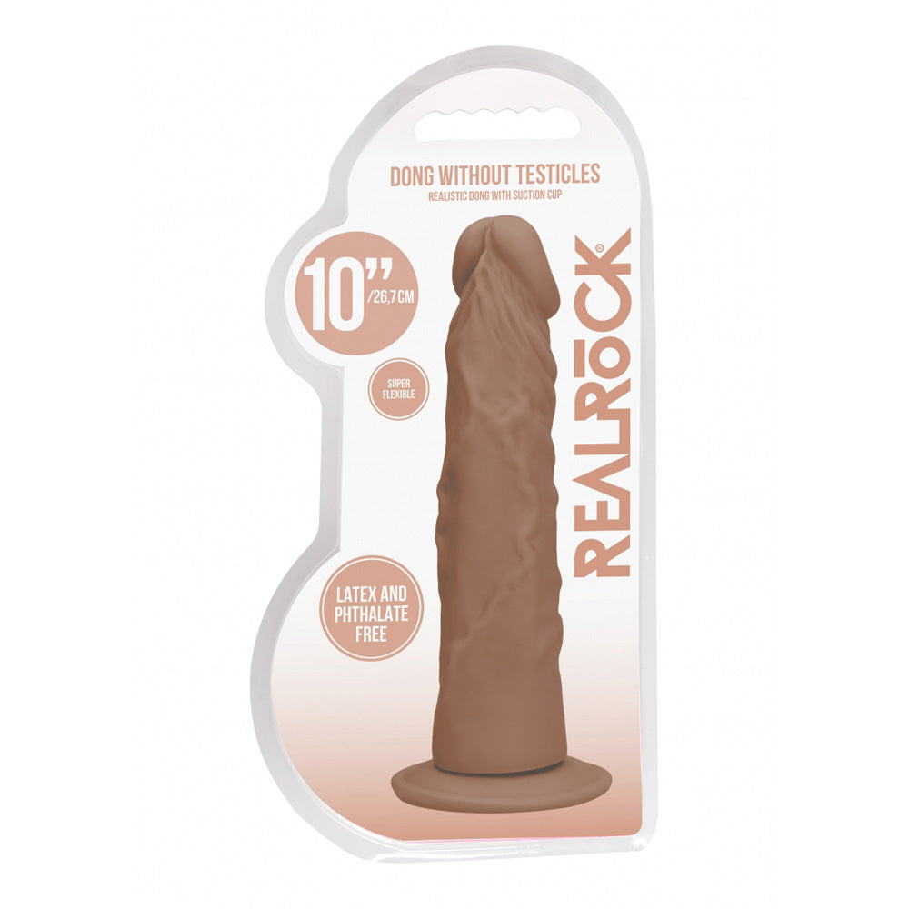 Realrock Penis Without Testicles 10" Tan | 7423522549544 | Discreet Personal Wellness