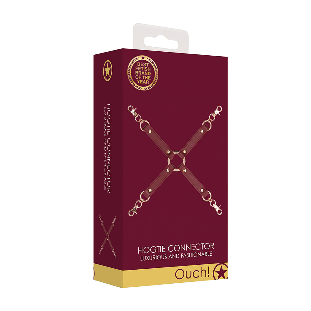 Ouch! Halo Hogtie Connector Burgundy | 7423522558546 | Discreet Personal Wellness