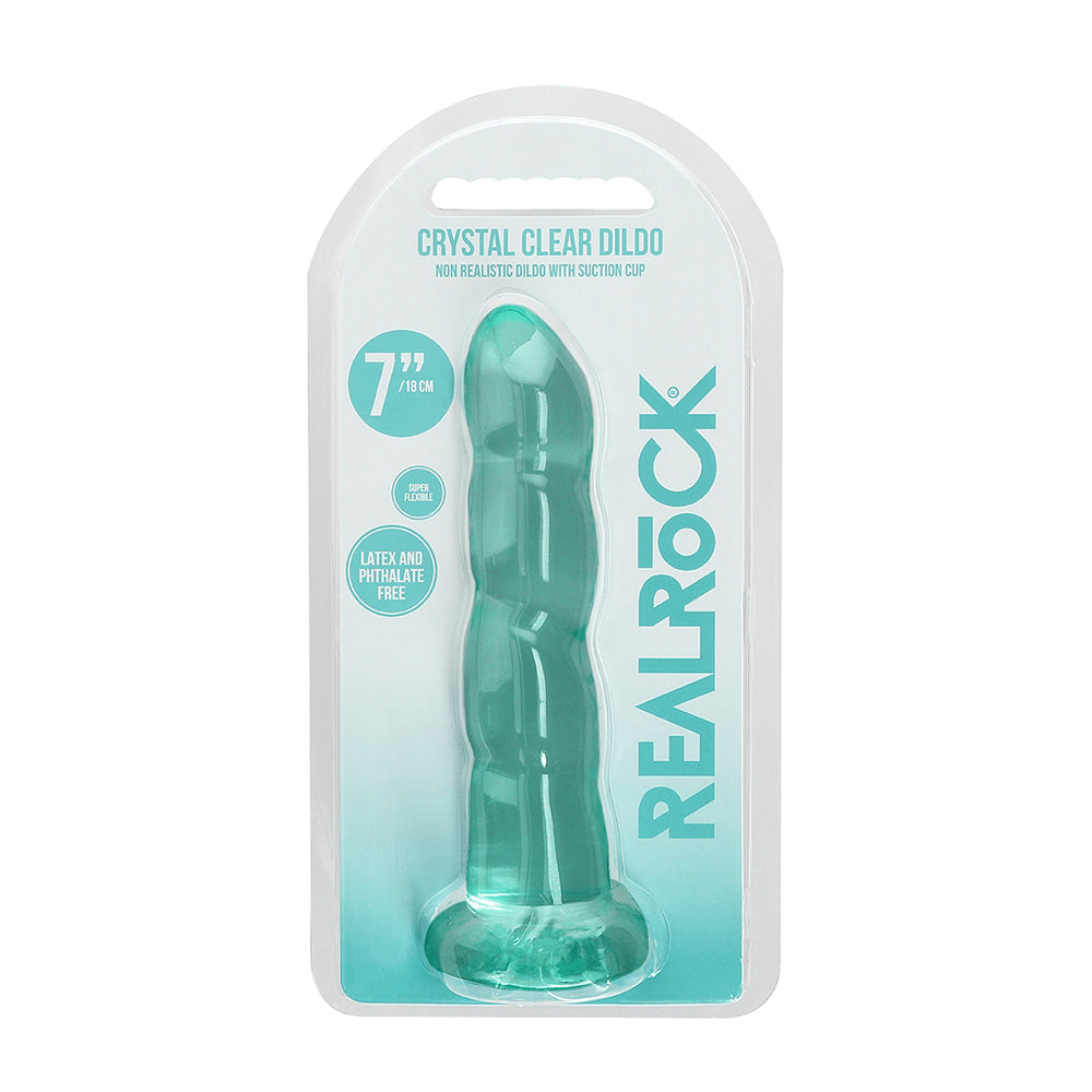 Non Realistic Dildo With Suction Cup 7" Turquoise | 7423522580561 | Discreet Personal Wellness