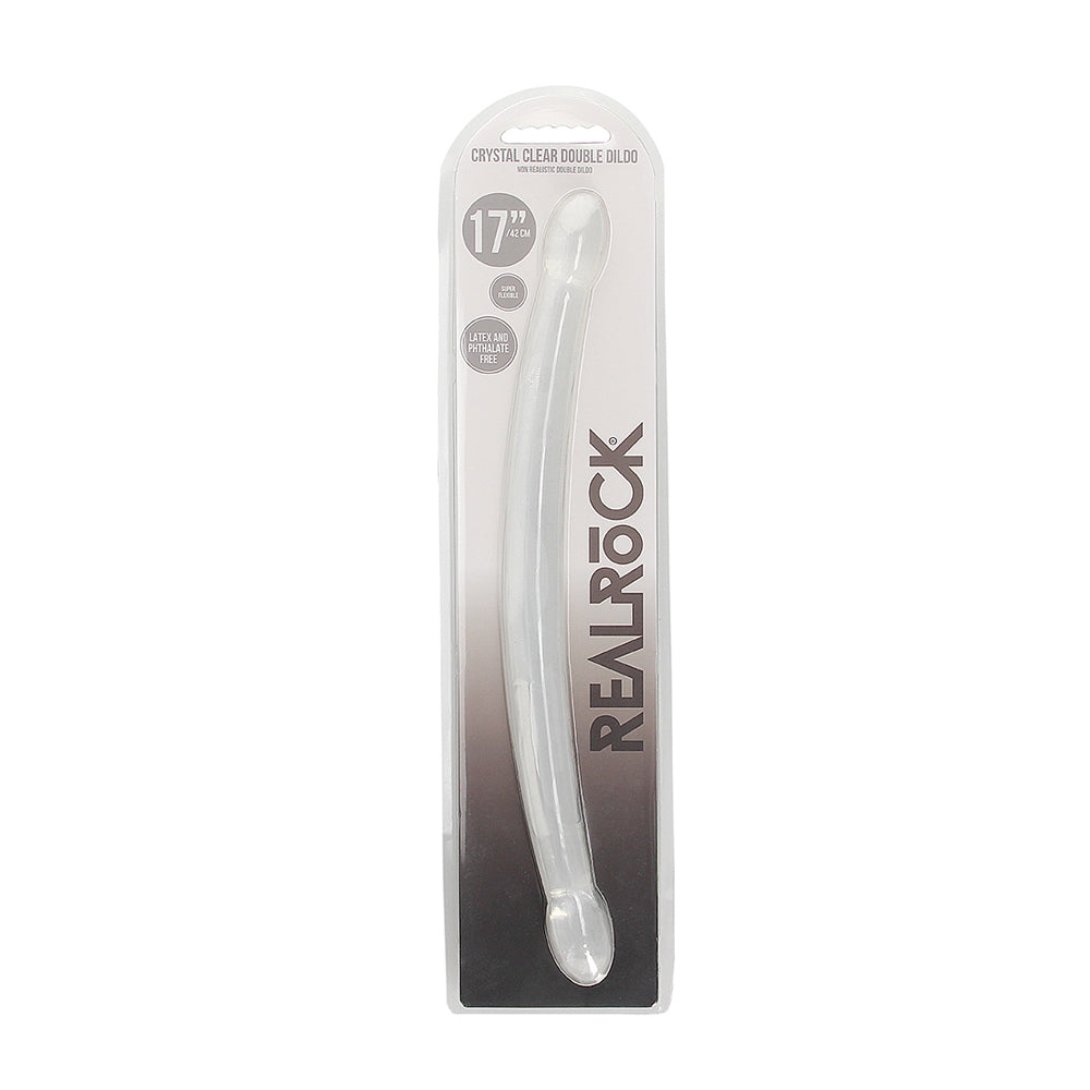 Non Realistic Double Penis 17" Transparent | 7423522581575 | Discreet Personal Wellness