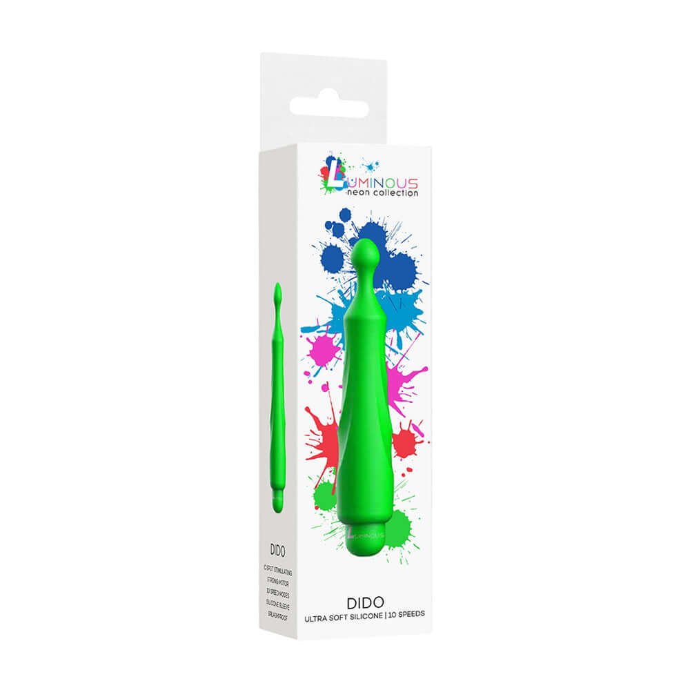 Luminous Dido Abs Bullet With Silicone Sleeve 10-Speeds Green | 7423522587591 | Discreet Personal Wellness