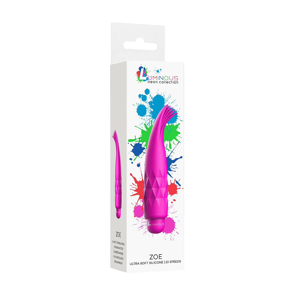 Luminous Zoe Abs Bullet With Silicone Sleeve 10-Speeds Fuchsia | 7423522591574 | Discreet Personal Wellness