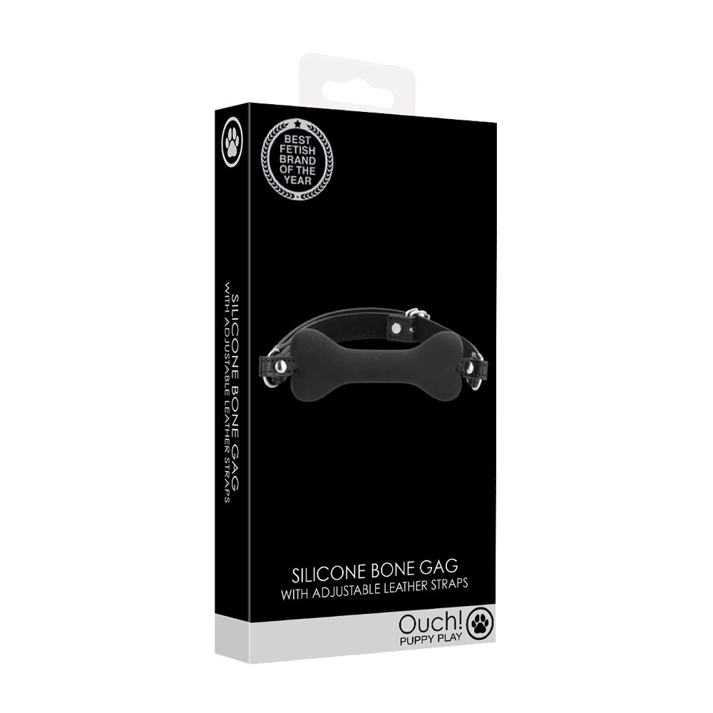 Ouch! Silicone Bone Gag Black | 7423522596524 | Discreet Personal Wellness