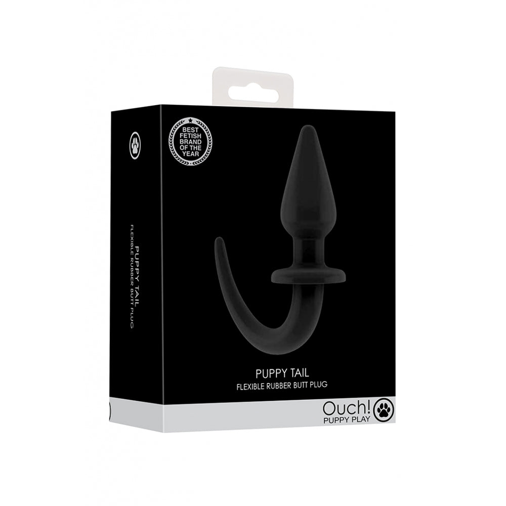 Ouch! Flexible Rubber Butt Plug Black | 7423522596531 | Discreet Personal Wellness