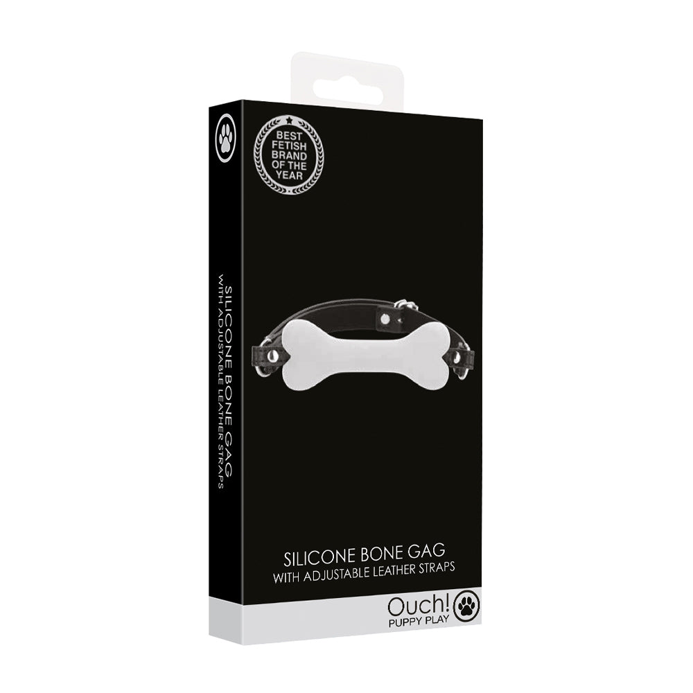 Ouch! Silicone Bone Gag White | 7423522633601 | Discreet Personal Wellness