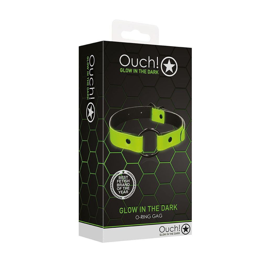 Ouch! O-Ring Gag Glow In The Dark | 7423522638682 | Discreet Personal Wellness