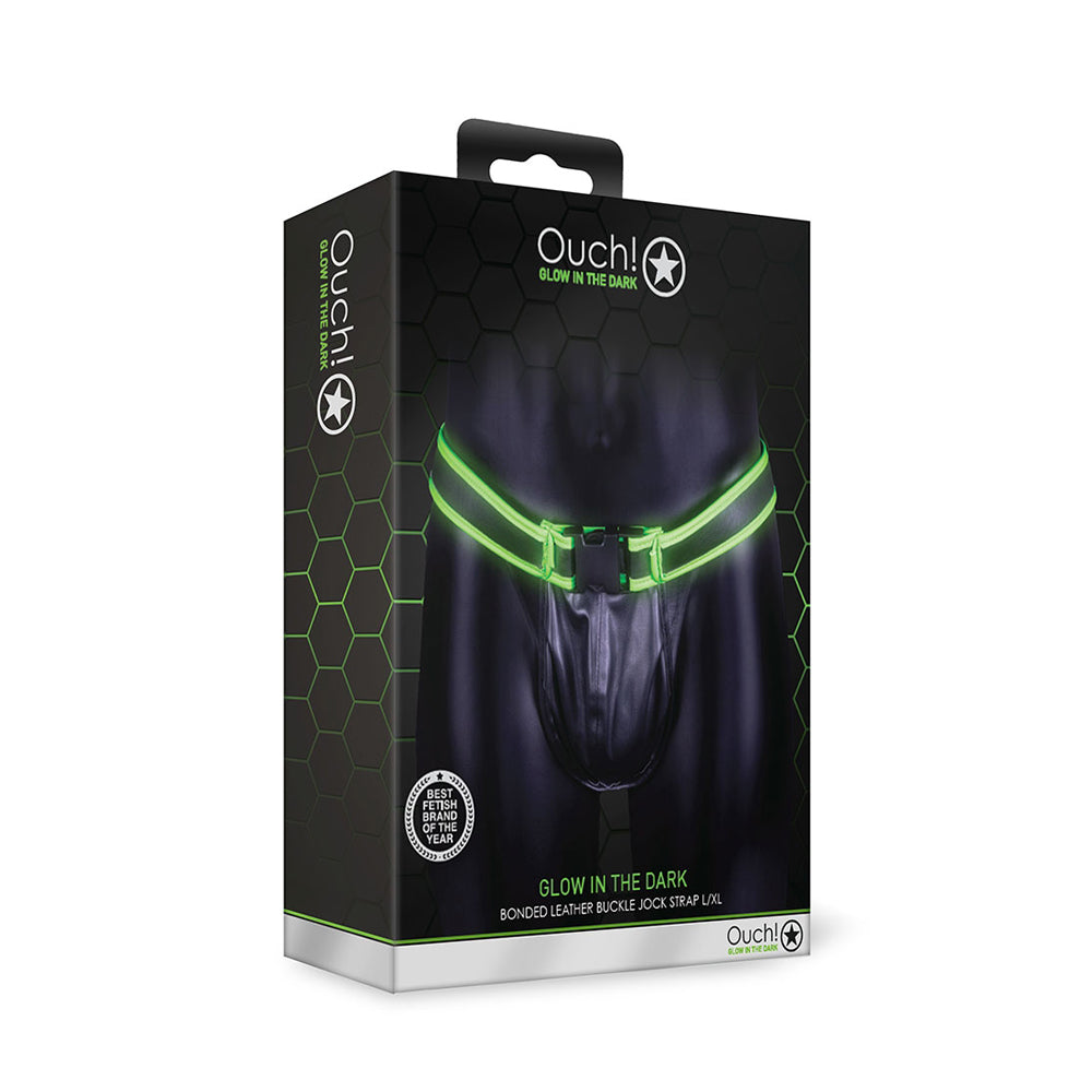 Ouch! Buckle Jock Strap Glow In The Dark L/Xl | 7423522654644 | Discreet Personal Wellness