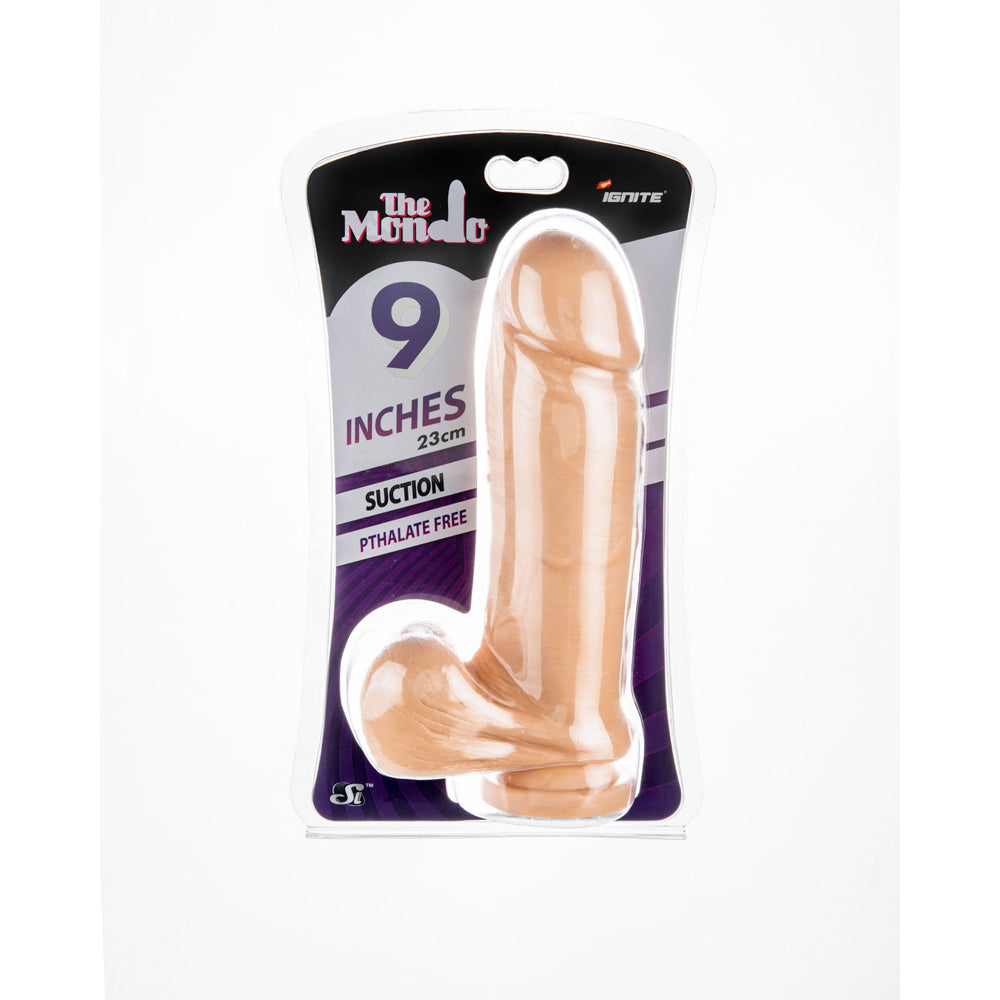 9" Thick Penis W/ Balls & Suc -Flesh | 752875302108 | Discreet Personal Wellness